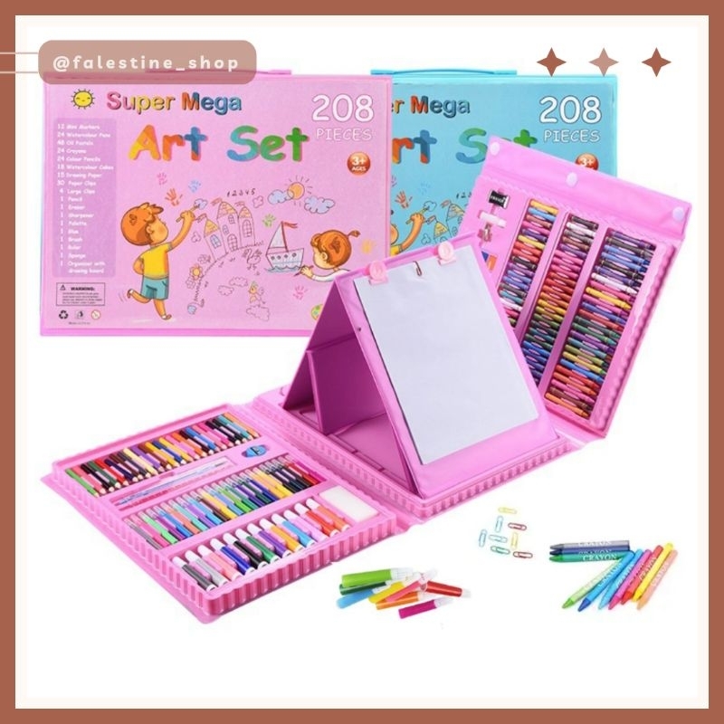 

Crayon Set Mewarnai dan Melukis Art Set isi 208 pcs
