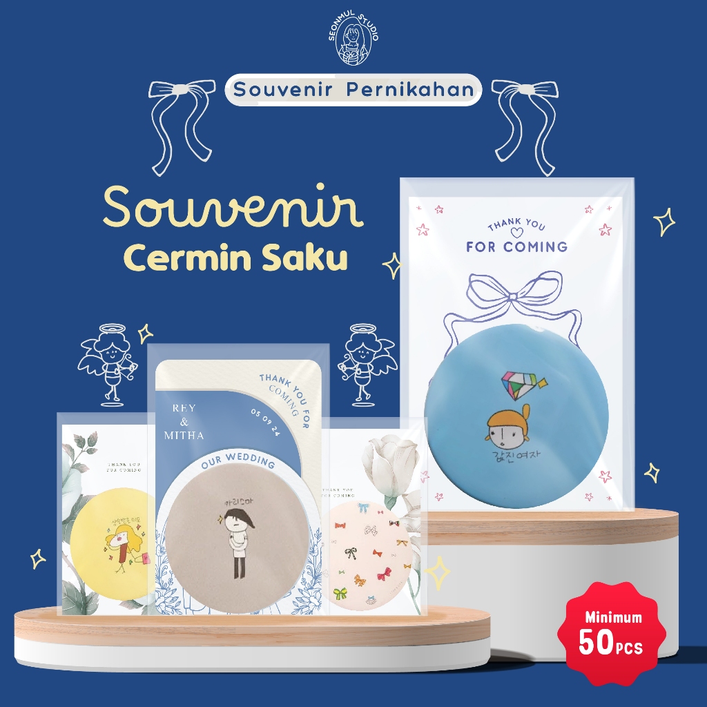 SOUVENIR CERMIN AESTHETIC / SOUVENIR PERNIKAHAN ESTETIK / SOUVENIR WEDDING AESTHETIC | SEONMUL STUDI