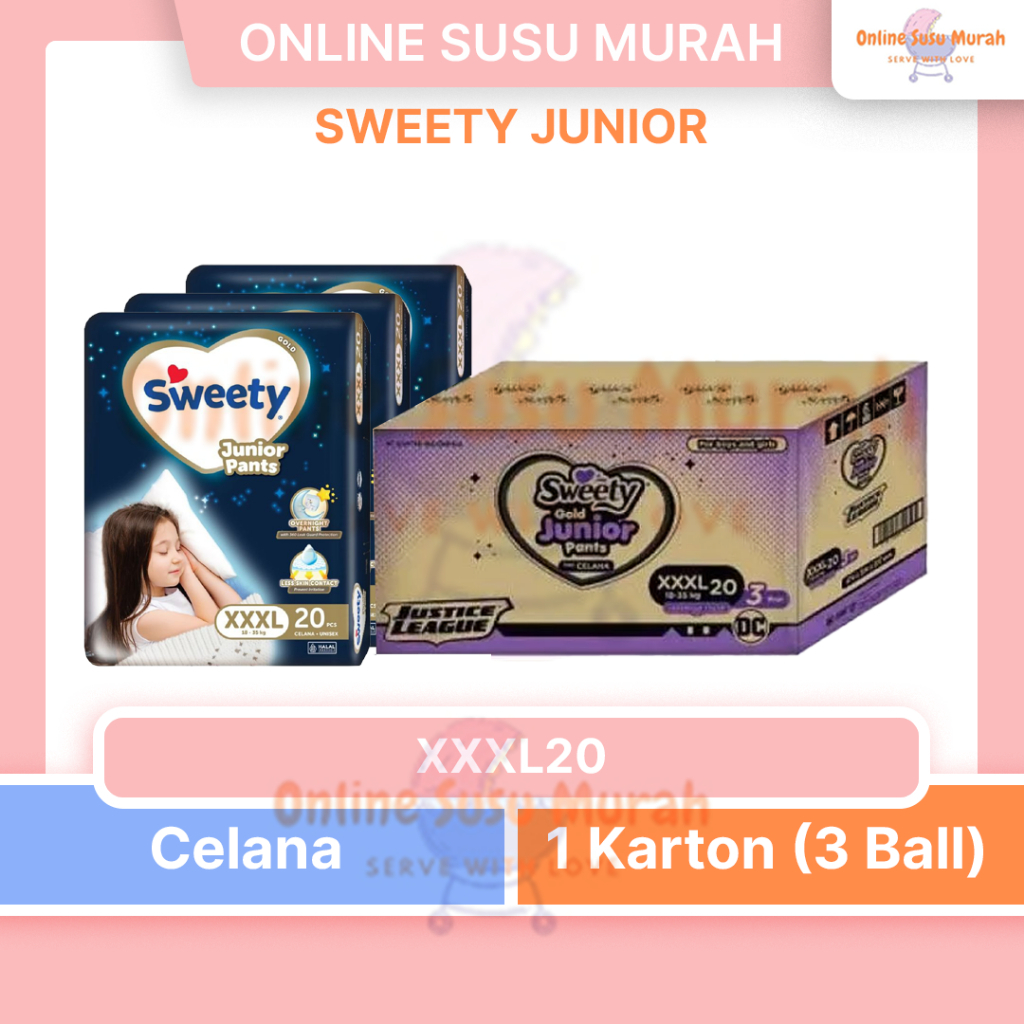 SWEETY JUNIOR XXXL 20 PAKET 3 BALL / 1 KARTON XXXL20 PPKS