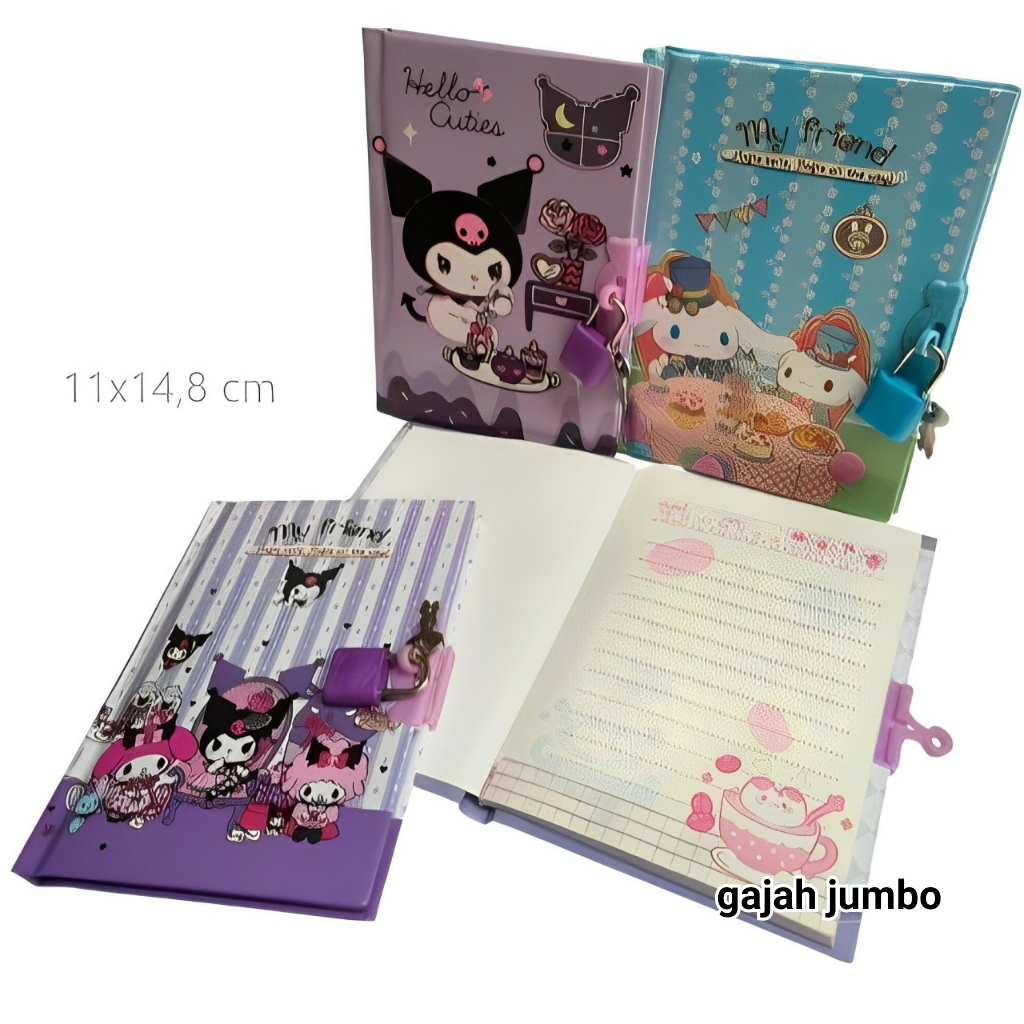 

Notes Agenda Diary Gembok Kunci Buku Catatan Harian A6 Motif Karakter Anak