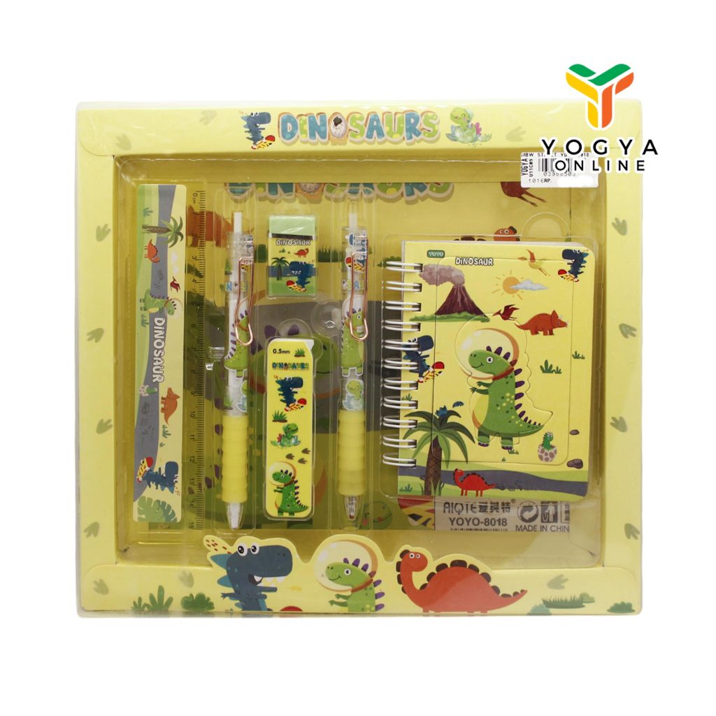 

Mbw Stationery Alat tulis Set motif dino