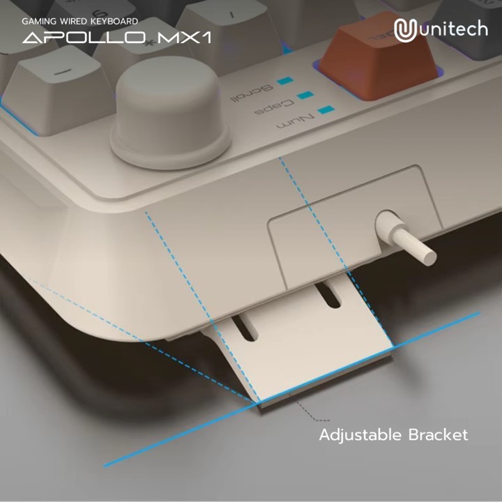 Keyboard Gaming Unitech APOLLO MX1 Wired USB Membrane Keyboard RGB