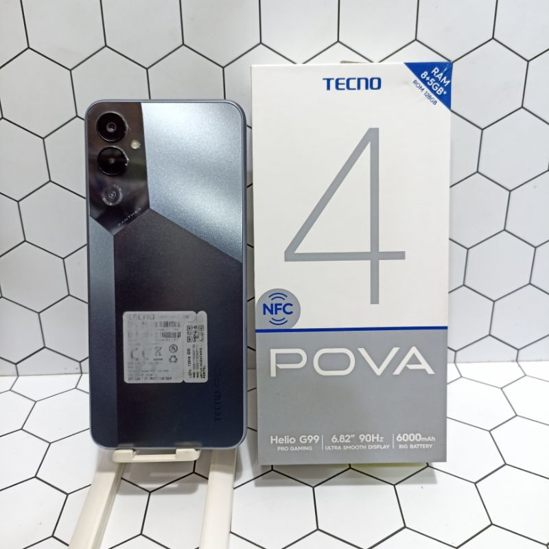 Tecno Pova 4 NFC 8/128GB Hp Second Bekas Fullset
