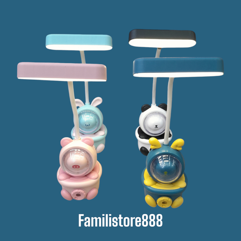 LAMPU LED MEJA BELAJAR / LAMPU TIDUR KARAKTER ANIMAL LUCU Portable USB Charger Hemat Energi