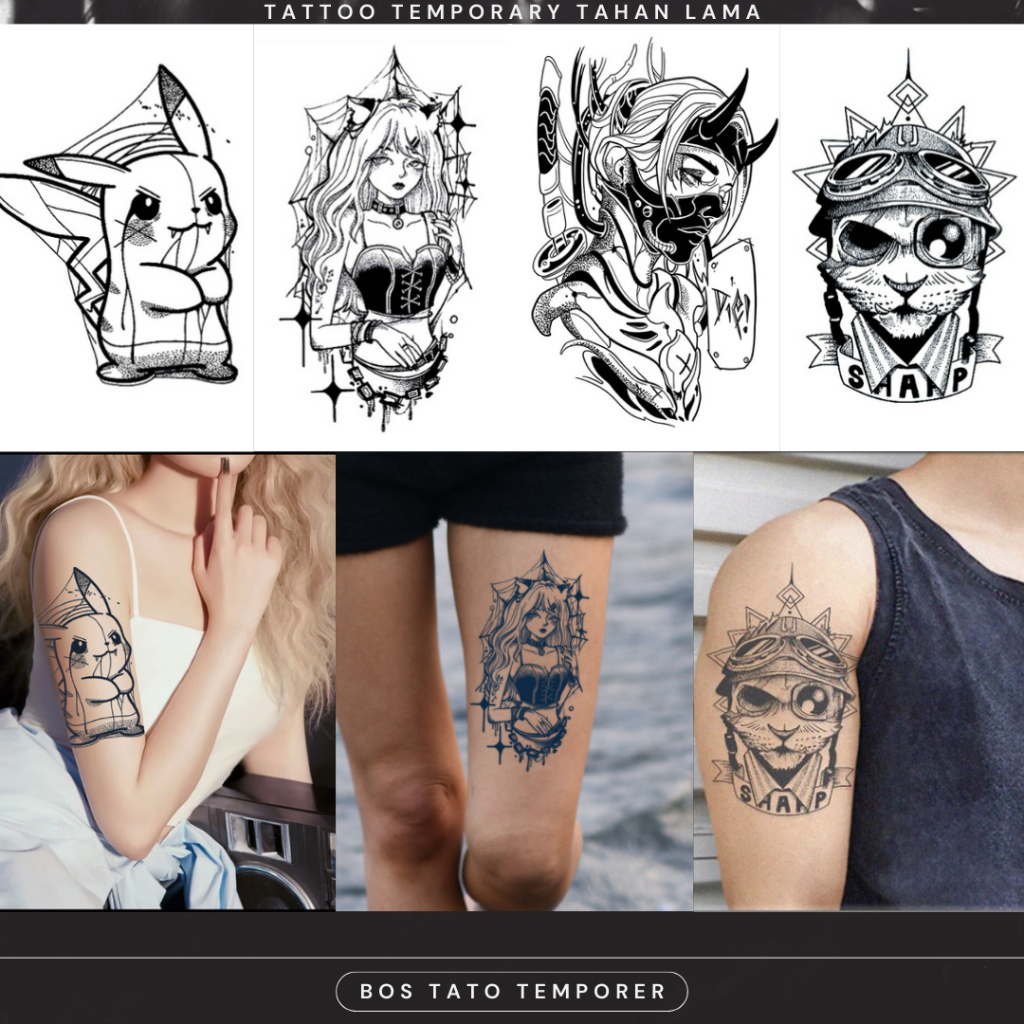 TATO TEMPORER TAHAN LAMA PREMIUM TATTOO TEMPORARY FRUIT INK TATTO SEMI PERMANEN WATERPROOF CEWE COWO