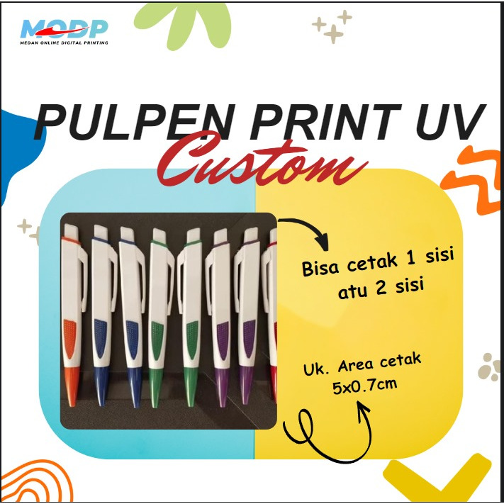 Bulpoin Custom UV Print 1 Sisi - Cetak UV Pulpen - Souvenir Pulpen