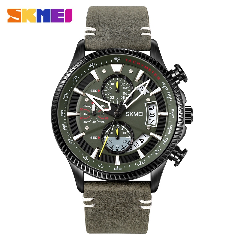 Jam Tangan Analog Pria SKMEI 2059 Light Green water resist 30M