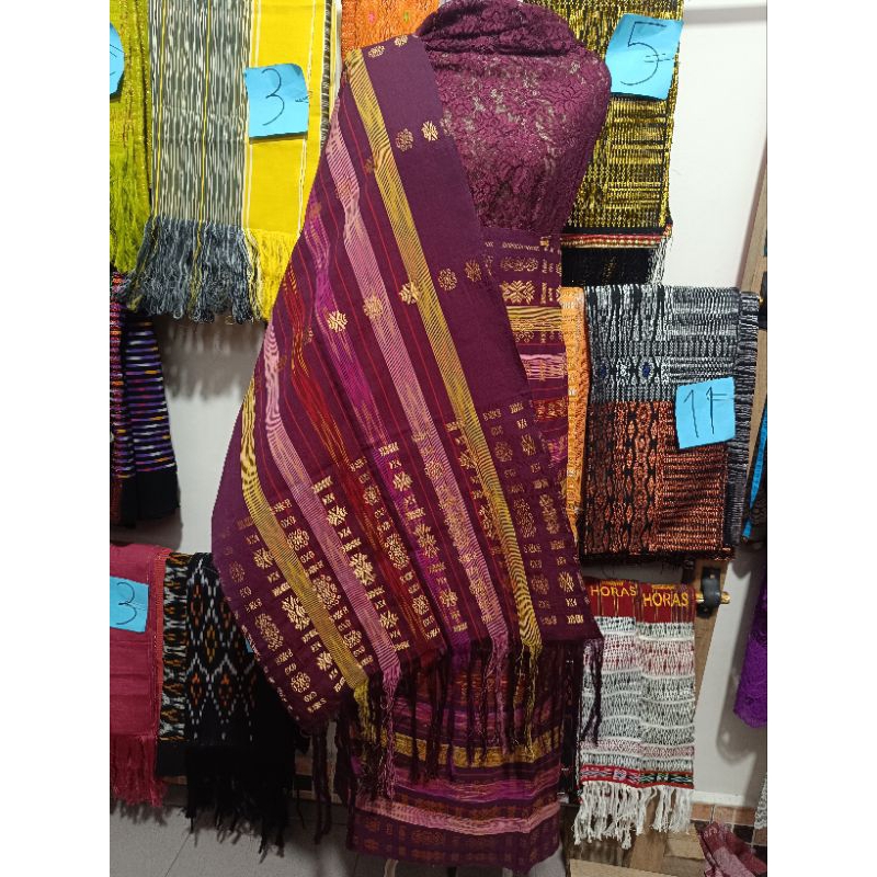 Pucca bunga bintik nanonano harungguan songket tarutung tenunan tangan