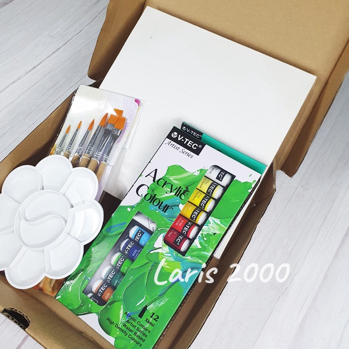 

KODE N8K Paket Lukis Cat Akrilik 12 Warna Box