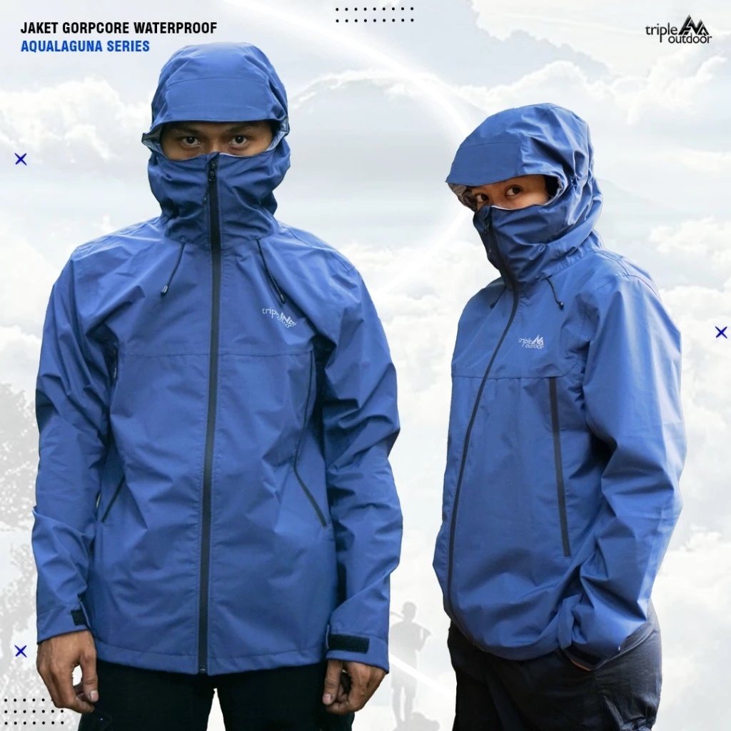 Jaket Ultralight Triple Outdoor - Jaket Waterproof Aqualaguna - Jaket Gunung Gorpcore