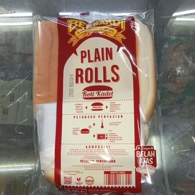 

BERNARDI ROTI HOTDOG PLAIN ROLL 6S