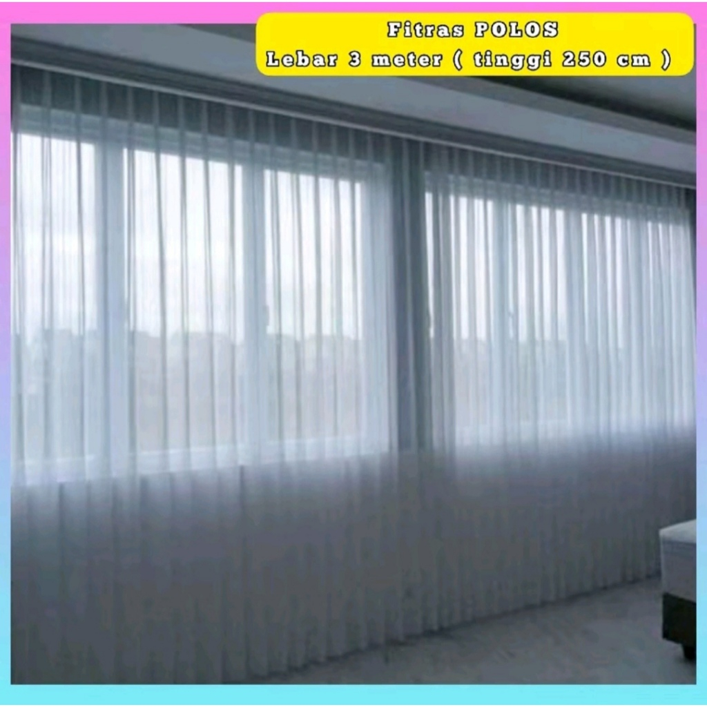 Vitrase gorden polos Vitrase gorden jendela Gorden vitrase estetik Gorden dalaman putih