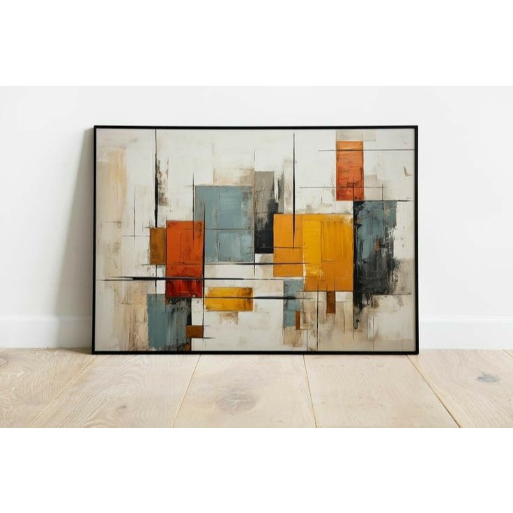 Lukisan Abstrak Minimalis Modern ukuran jumbo 120cm x 80cm