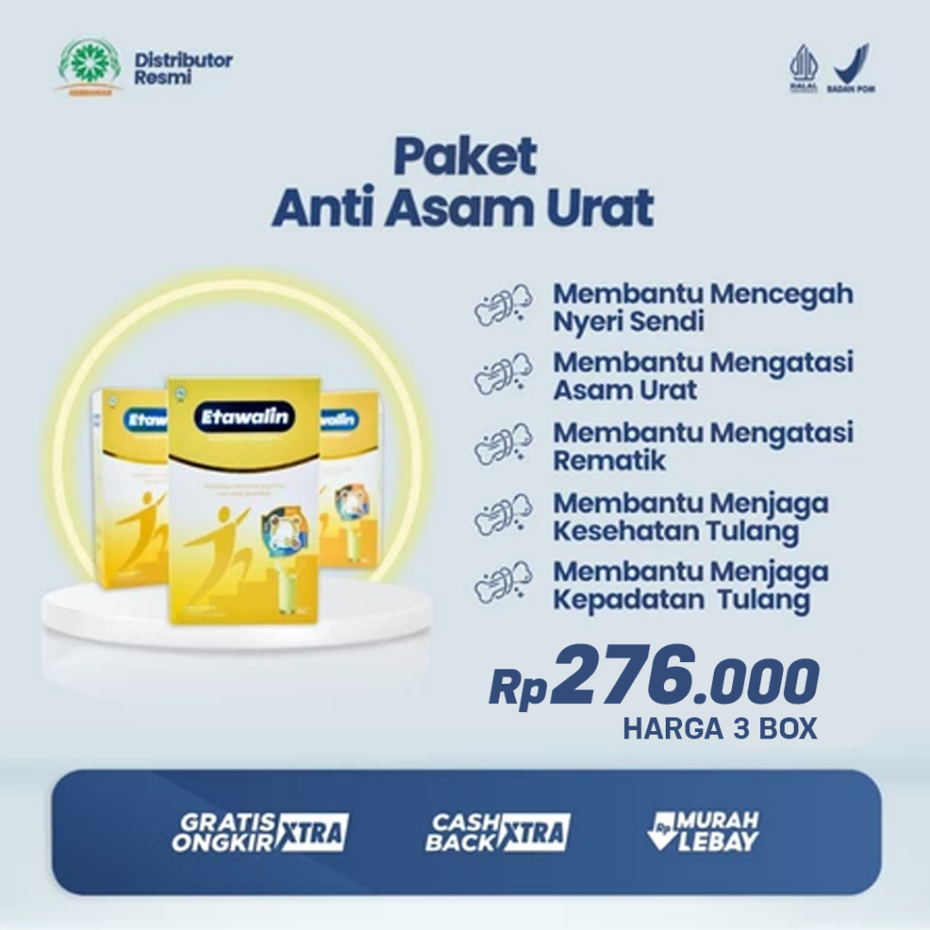 

Etawalin 3 Box Susu Etawa Original Atasi Osteoporosis dan Asam Urat Nyeri Sendi & Pegal Linu
