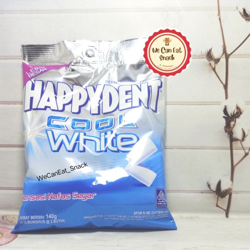 

Happydent Cool White Pack/Permen Karet Rasa Mint