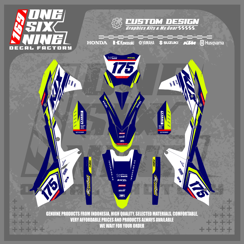 Decal Kx 250 2017 Full Body Free Custom Design - Decal Kawasaki Body Hrv