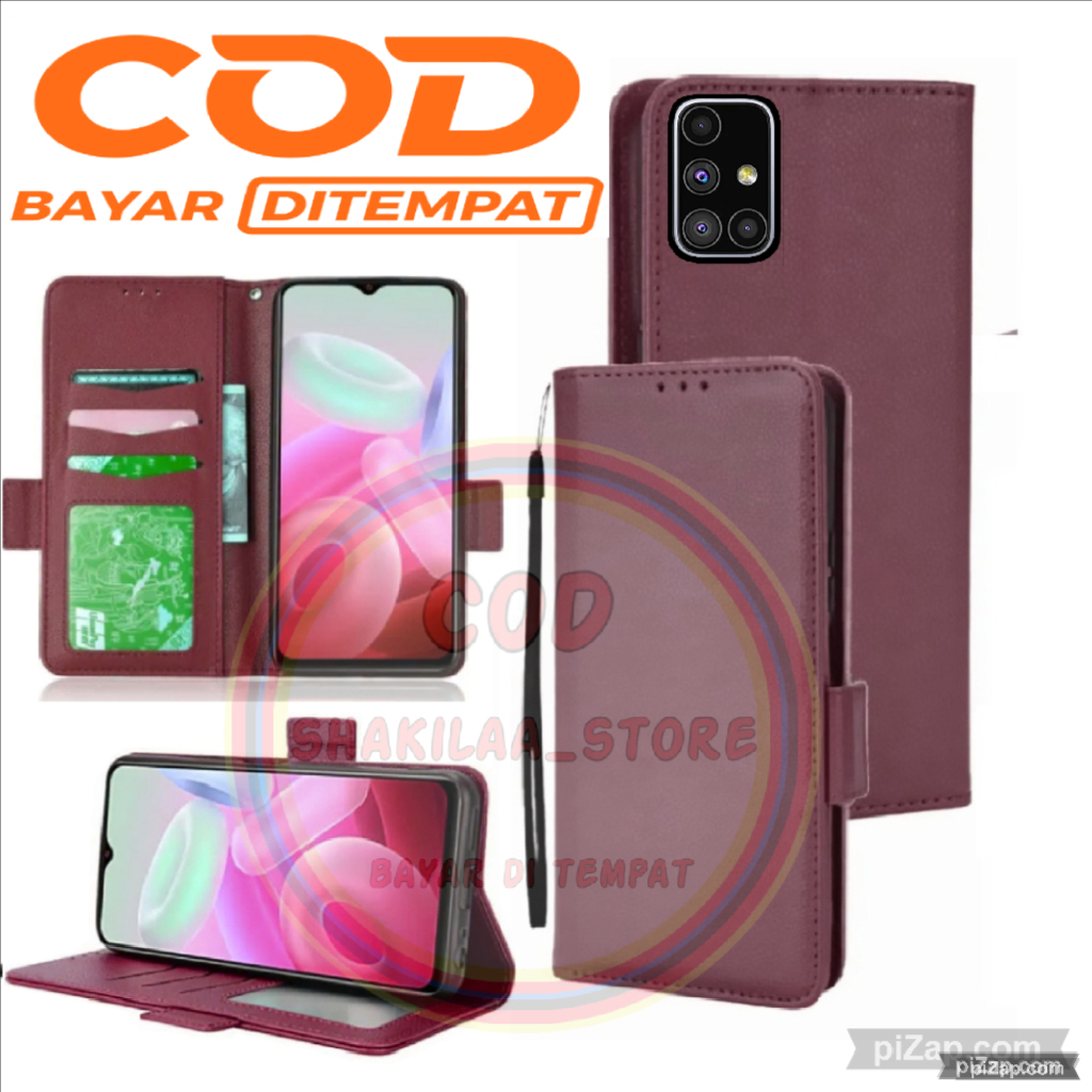 CASE HP SAMSUNG GALAXY M51 - CASING DOMPET-FLIP COVER LEATHER-SARUNG HP