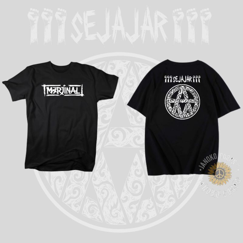 KAOS BAJU TSHIRT CASUAL BAND PUNK MARJINAL