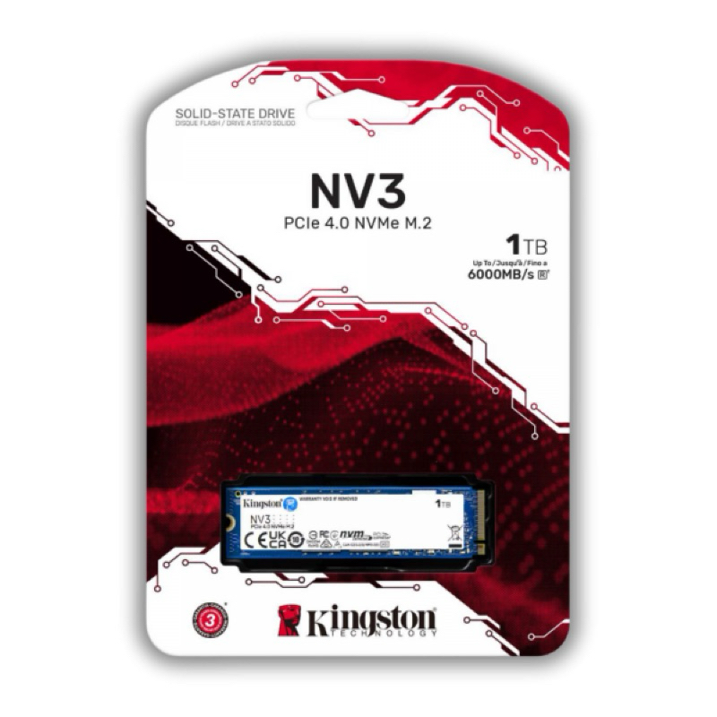 SSD KINGSTON NV3 1TB M.2 NVME Pcie Gen 4 (6000Mb/s)