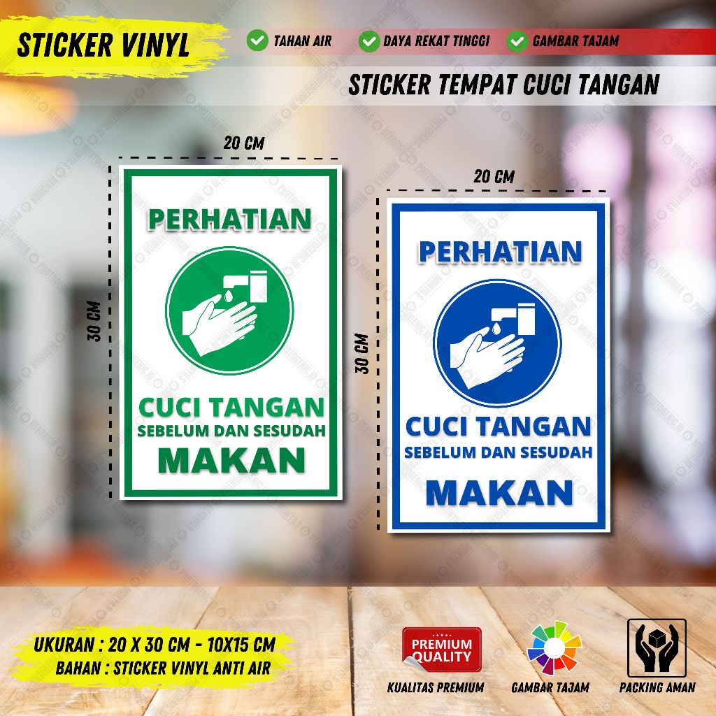 

STIKER PETUNJUK TEMPAT CUCI TANGAN UNTUK KANTOR/USAHA RESTORAN /WARUNG MAKAN