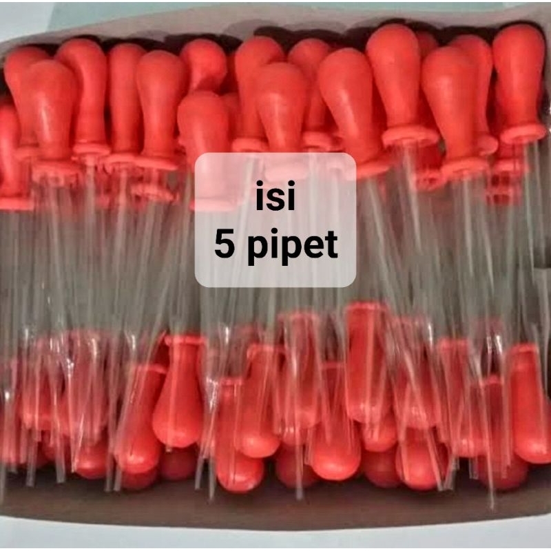 Pipet kaca tetes laboratorium 10 cm