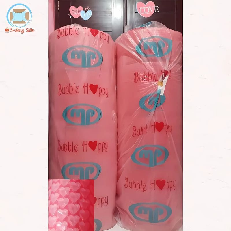 

RB BUBBLE WRAP PINK LOVE TEBAL SUPER PREMIUM 60 CM X 10 METER
