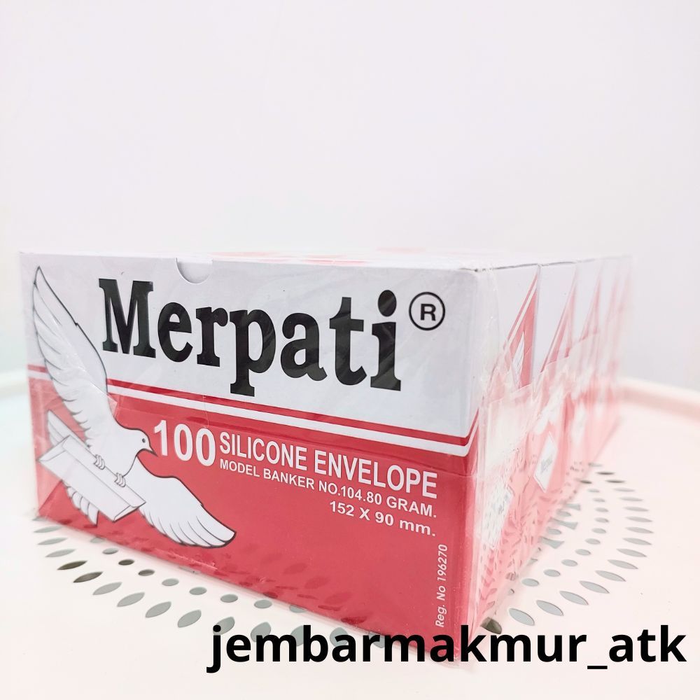

Amplop Merpati Merah Tanggung (No. 104) Putih Polos