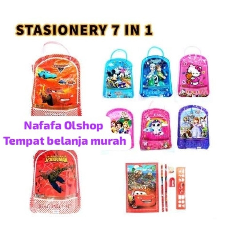 

Grosir Bermutu ALAT TULIS STATIONARY SET FREE BAG SET ALAT TULIS ANAK SEKOLAH 7 in 1 MOTIF KARTUN STATIONARY SET FREE BAG ALAT TULIS 1 PAKET ISI 7 MURAH