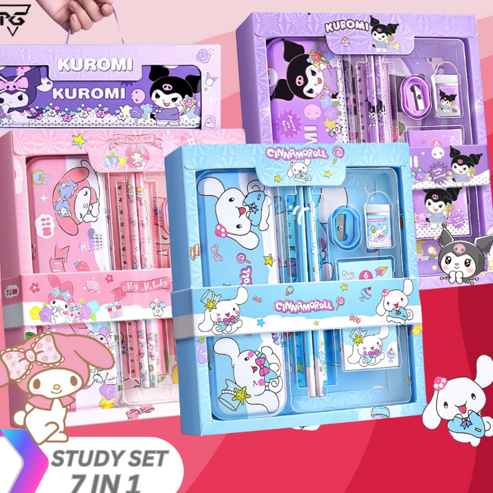 

Baru Terjamin Set Lengkap Alat Tulis Anak 7 in 1 Stationery Gambar Kuromi RPG 815