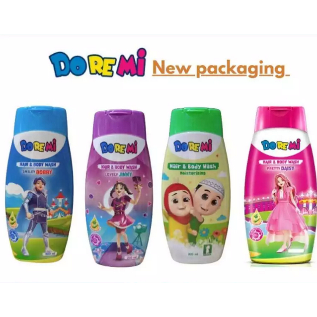 Doremi Hair & Body Wash Moisturizing 200ml - Sabun Mandi Cair Anak