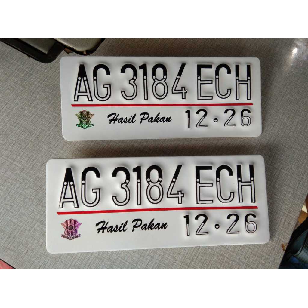 PLAT NOMOR MOTOR BAUT TANAM / CUSTOM / PLAT VARIASI BAUT TANAM