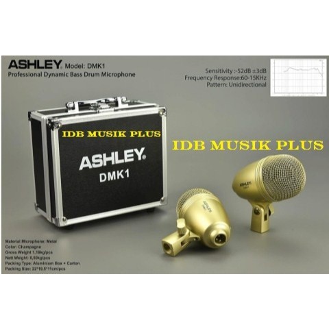 Mic Kick Bass Drum Ashley DMK1 DMK 1 Original
