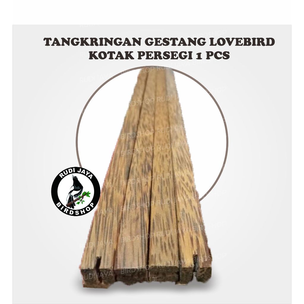 TANGKRINGAN GESTANG LOVEBIRD KOTAK PERSEGI 1 PCS KAYU KELAPA SONOKELING SANGKAR KANDANG LOVEBIRD