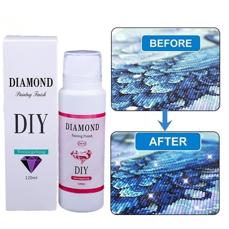 

Lem Segel Lukisan Berlian 120ML/ Sealer Permanent Hold Shine Effect Agent /Lem Lukisan Diamond Painting