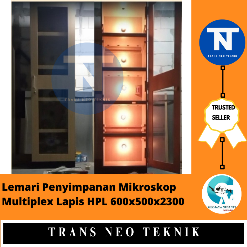 Lemari Penyimpanan Mikroskop Multiplex Lapis HPL 600x500x2300,