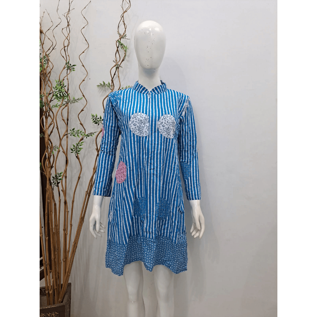 ATASAN BATIK WANITA RESLETING DEPAN NEW TUNIK BATIK