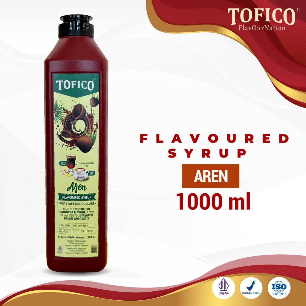 

Flavoured Syrup Aren Tofico / Aren Flavoured Syrup Premium 1 Liter / Tofico Syrup Official