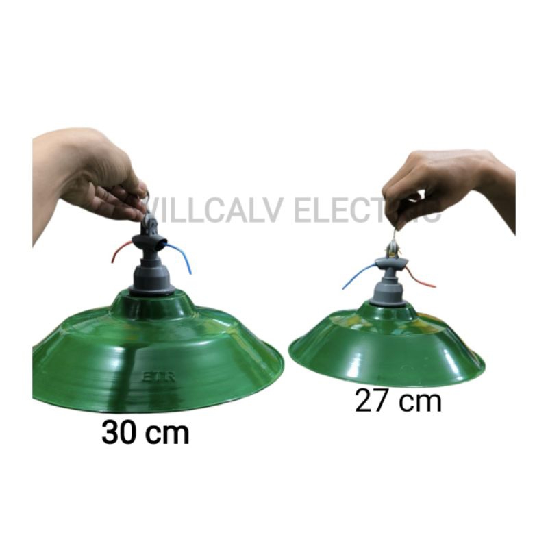 KAP LAMPU JALAN TUDUNG-KAP LAMPU HIJAU - KAP LAMPU JALAN  TOPI E27 SET