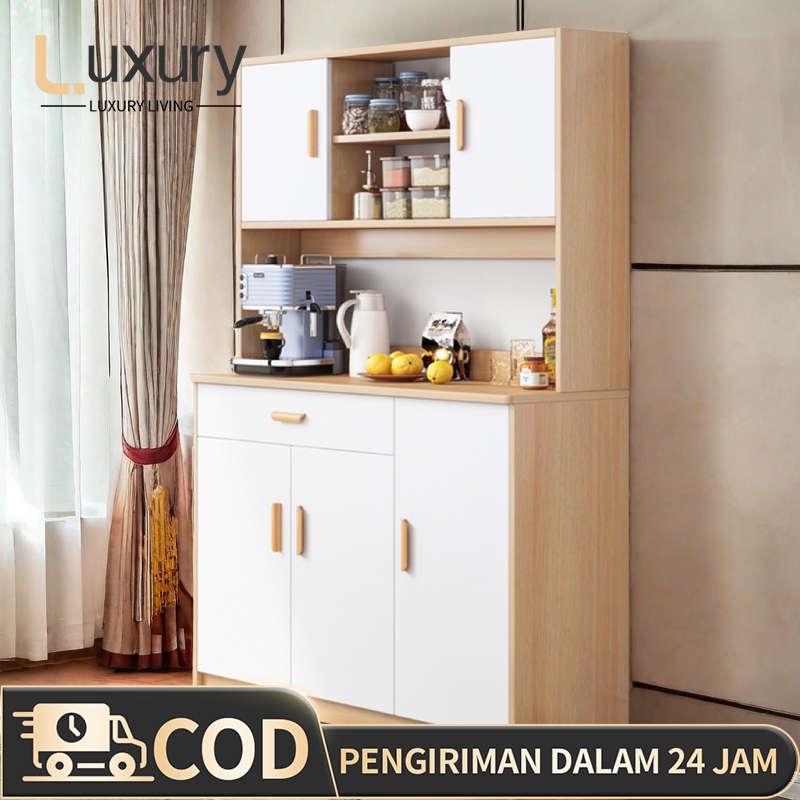 LL Lemari Serbaguna / Lemari Bawah Dapur / Rak Dapur / Rak Bumbu Kayu / Lemari Dapur