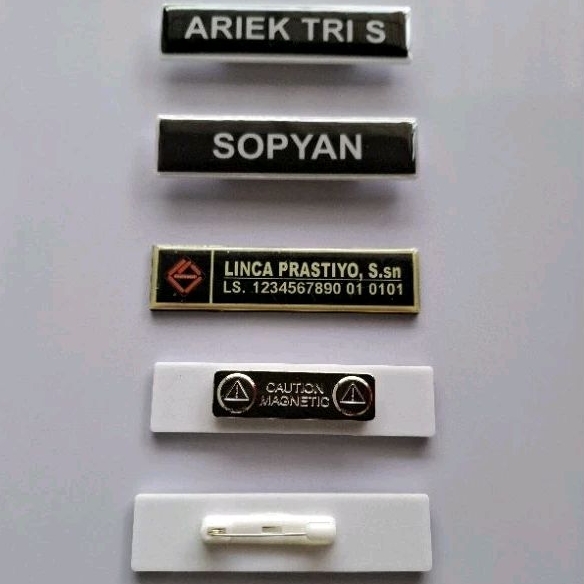 

nametag nama dada resin