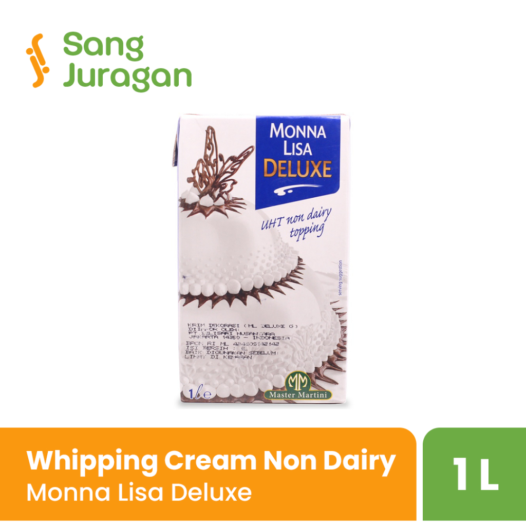 

Monna Lisa Deluxe Whipping Cream 1L | Monnalisa Deluxe 1 Liter | UHT Non Dairy Whipping Cream