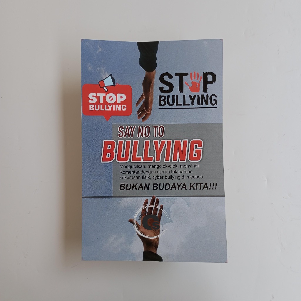 

Stiker Say No To Bullying - Bullying Bukan Budaya Kita - Stiker Perundungan - Stiker Vinyl