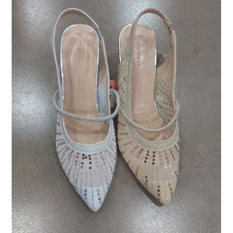 Sandal pesta wanita heels 7cm merk GENNY