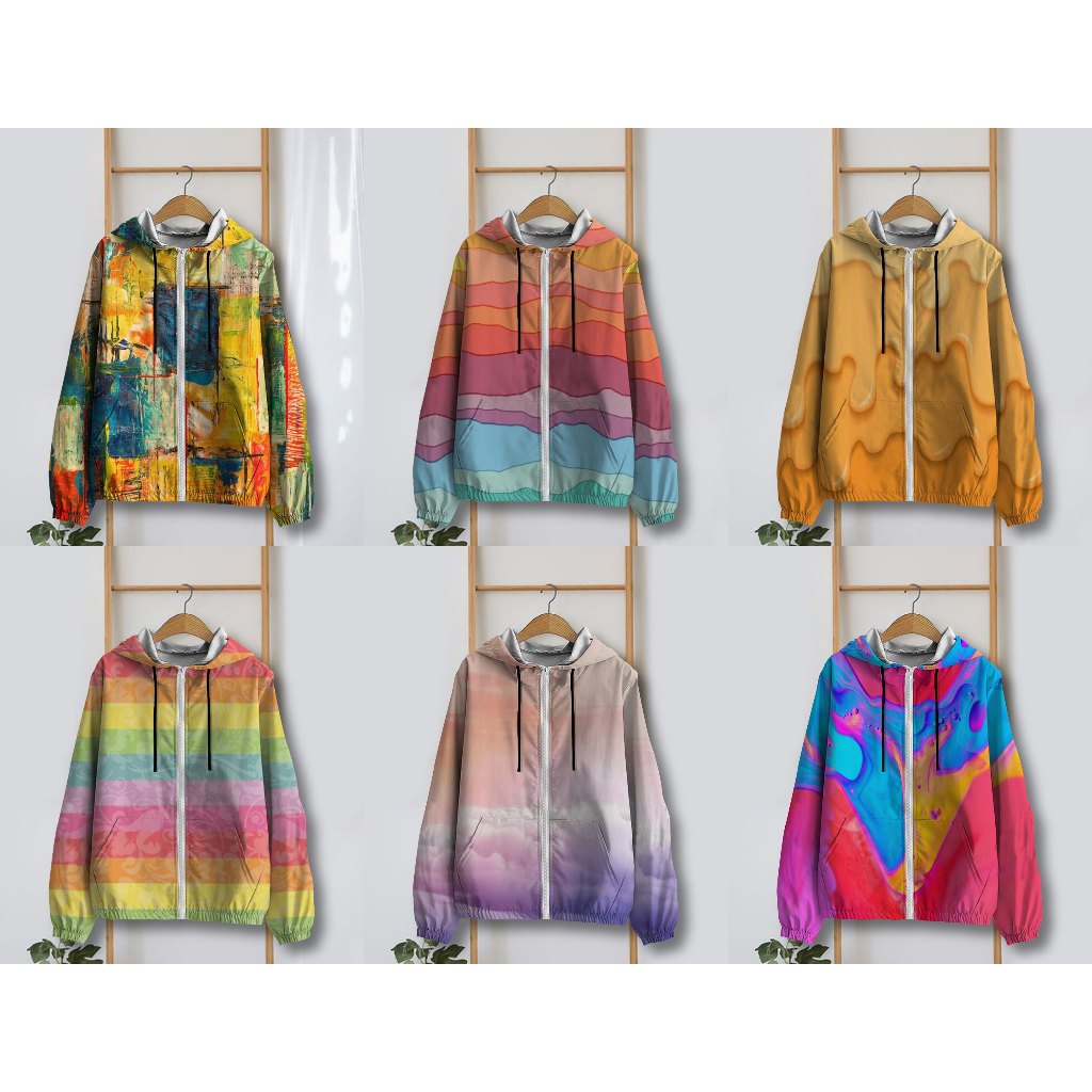 Jaket Parasut Wanita Printing Jumbo / jaket parasut Big Size / jaket parasut over size pria dan wani