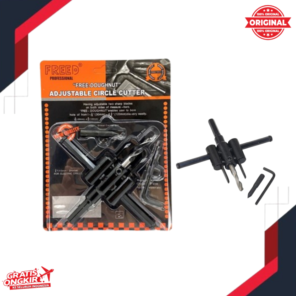 ADJUSTABLE CIRCLE SAW-GERGAJI LUBANG LINGKARAN TOOLS MATA KAYU-MATA BOR KAYU PAPAN TRIPLEK