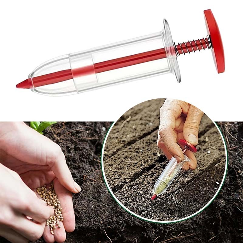 Mini Penabur Bibit Manual Alat Tanam Biji Bijian Alat Semai Bibit Cabe Plastik Alat Semai Bibit Alat