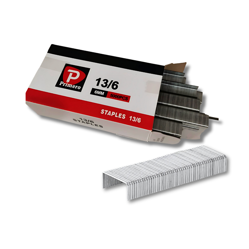 

Guntacker Steples Refill Air Nailer Stapler Gun 13/6mm (6mm) isi 5000 bh Staples Tembak Stapler Hekter Tacker 13/6 Alat Perekat Stepler Handtacker