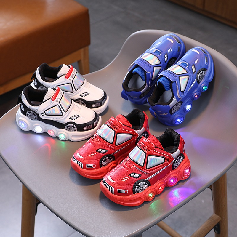 Sepatu Sneakers Anak Laki Laki Import Sneaker Anak Balita Impor Sepatu Anak Cowok Motif Mobil Sport 
