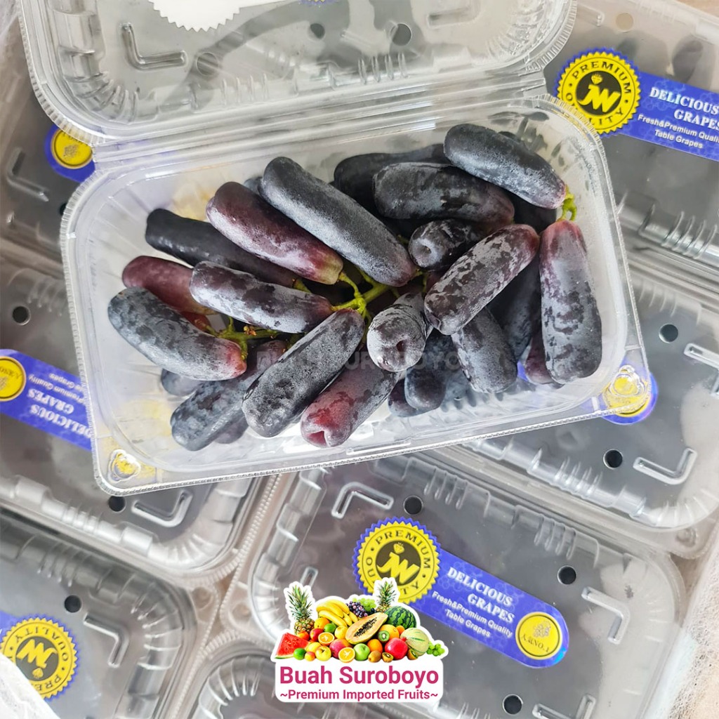 

Anggur Hitam Panjang/Moondrop/Sweet Spahire (Pax) Tanpa Biji