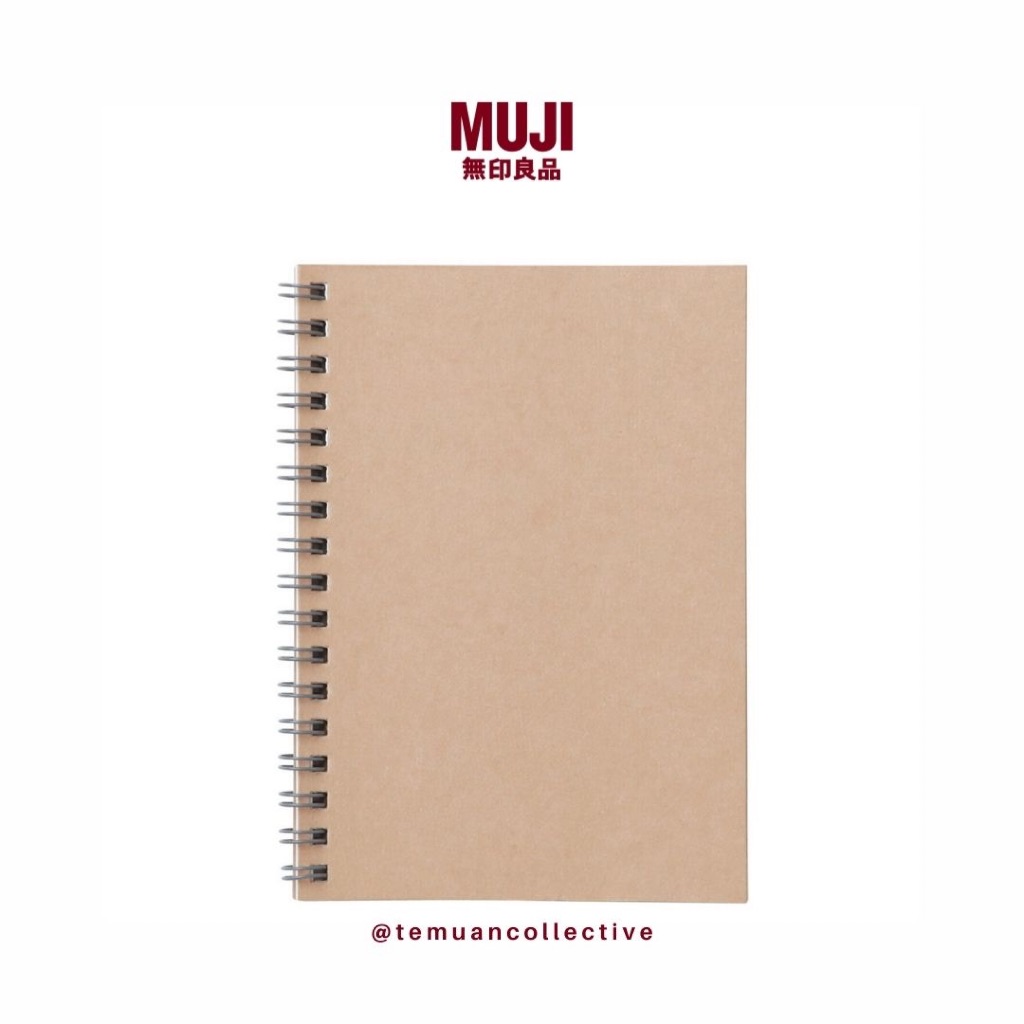 

MUJI Japan Double Ring Notebook - Beige Ruled A5 size Book / Buku Tulis Bergaris